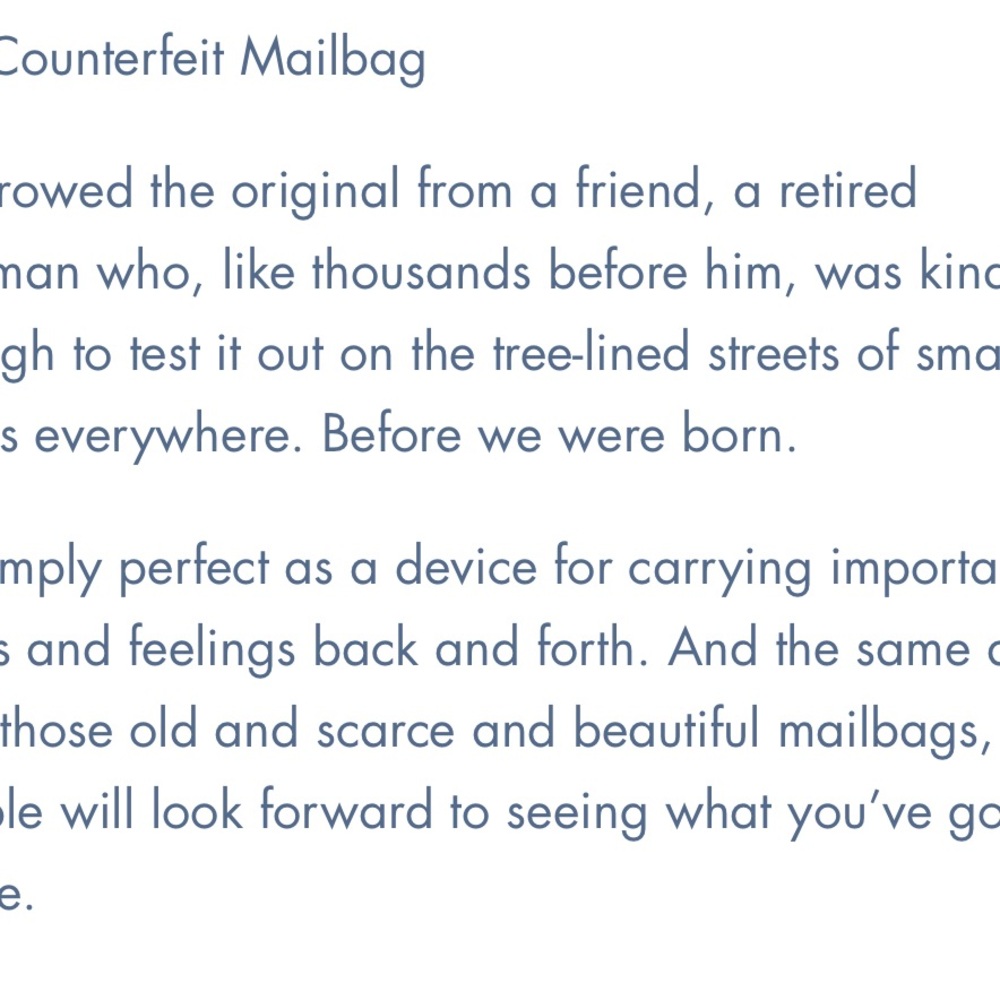 The J. Peterman Company Counterfeit Mailbag - Picture 12 of 13